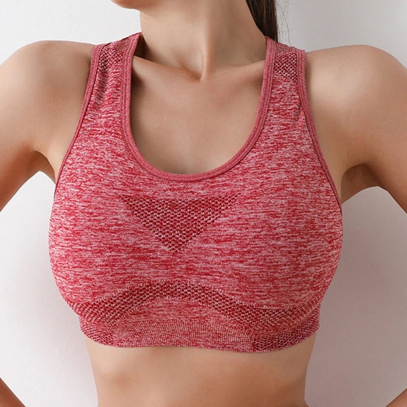 Women sports bras yoga top vest high shockproof quick-drying yoga gym running fitness underwear ladies seamless sportswear