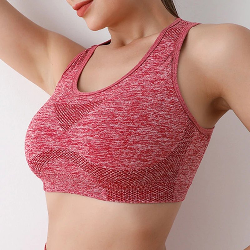 Women sports bras yoga top vest high shockproof quick-drying yoga gym running fitness underwear ladies seamless sportswear