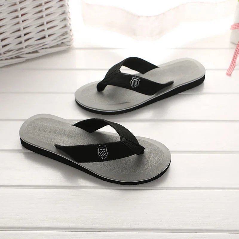 Casual slippers for men flip flops beach sandals summer non-slip flat slides men slippers indoor house shoes man male slipper