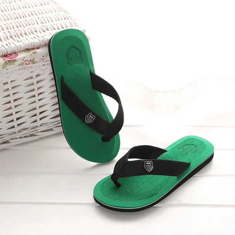 Casual slippers for men flip flops beach sandals summer non-slip flat slides men slippers indoor house shoes man male slipper