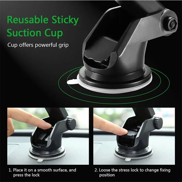 Sucker car phone holder mount stand gps telefon mobile cell support for iphone 13 12 11 pro max x 7 8 xiaomi huawei samsung