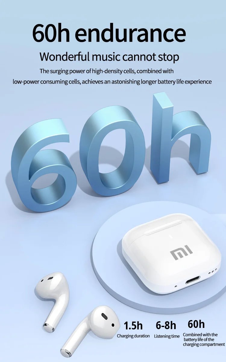 Xiaomi ap05 true wireless earphone buds5 hifi stereo sound bluetooth5. 3 headphone mijia sport earbuds with mic for android ios