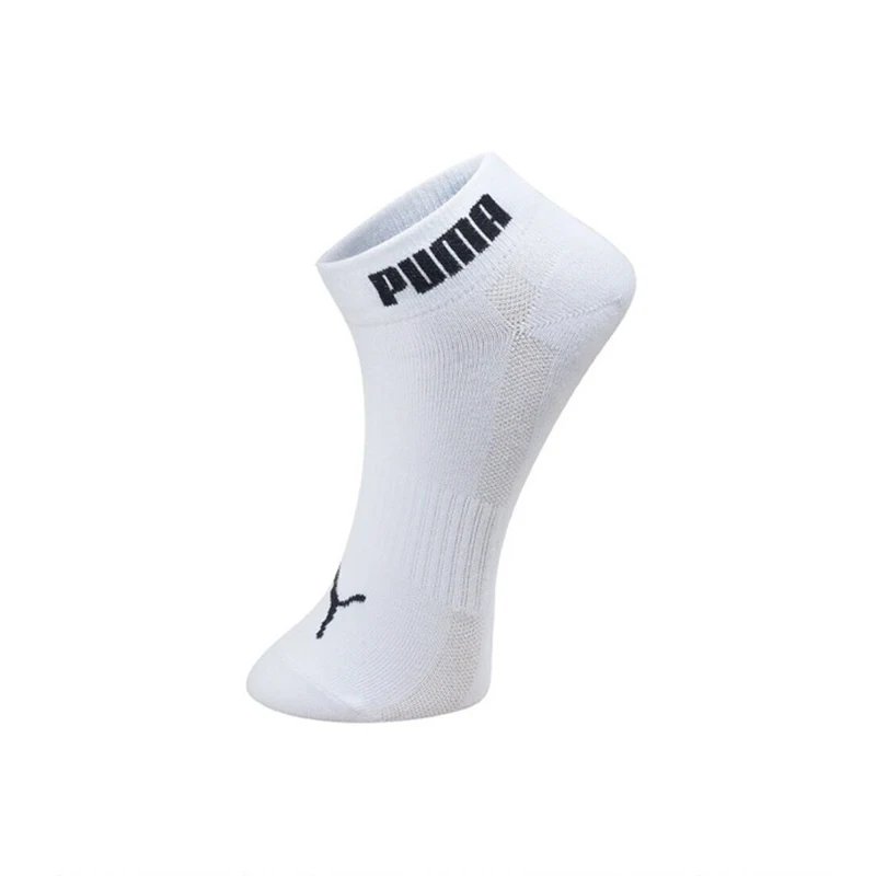 Original puma solid color logo men's and women's socks classic casual breathable stub barrel white sports socks 100002381-003