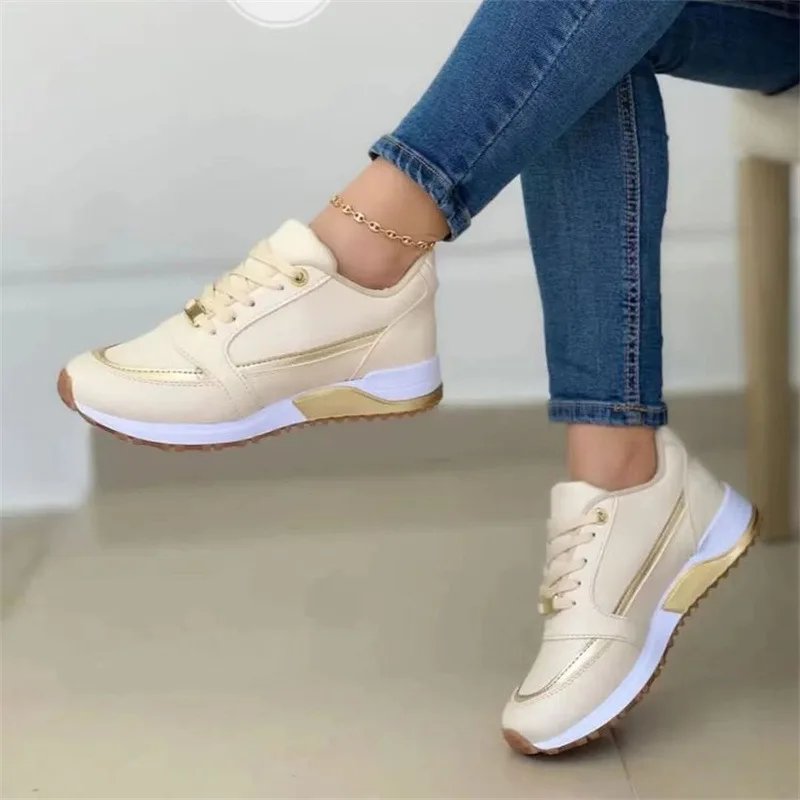 2024 women's mesh sneakers patchwork lace up flat shoes for women lightweight female shoes classic versatile zapatillas de mujer