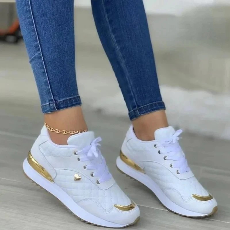 2024 women's mesh sneakers patchwork lace up flat shoes for women lightweight female shoes classic versatile zapatillas de mujer