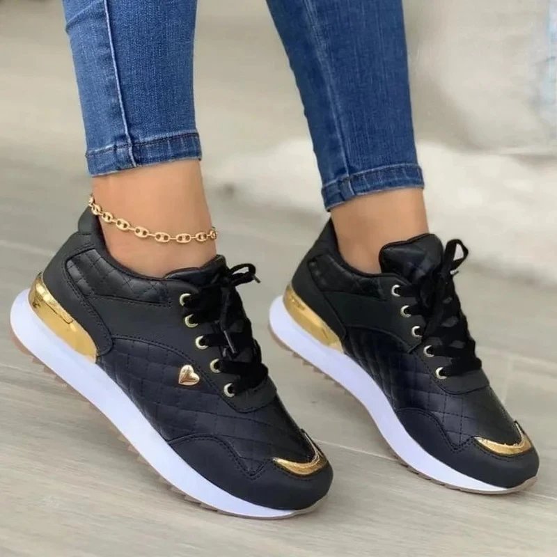 2024 women's mesh sneakers patchwork lace up flat shoes for women lightweight female shoes classic versatile zapatillas de mujer