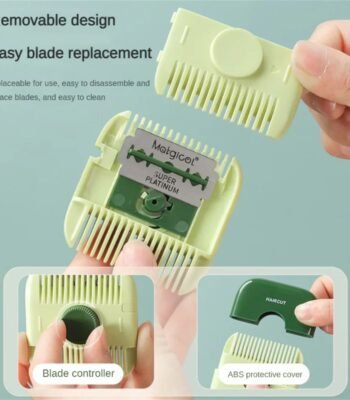 2 in 1 Baby HairCut and Hairdressing Comb Trim Bangs and Broken Hair Bangs Trimmer Manual Portable Children’s Hair Clipper