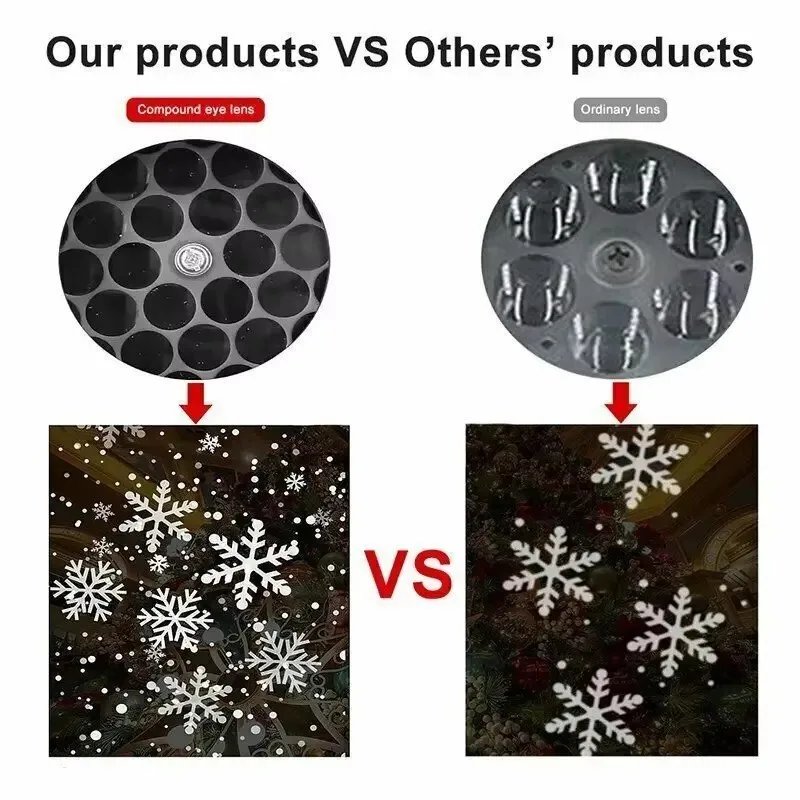 Usb led rotating dynamic snowflake projector fairy lights indoor lamp for living room home decor party new year christmas gifts