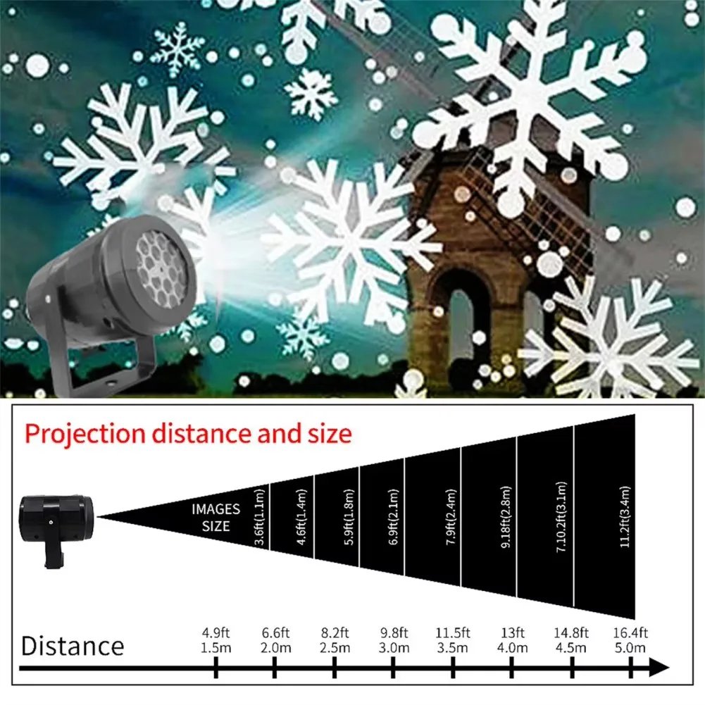 Usb led rotating dynamic snowflake projector fairy lights indoor lamp for living room home decor party new year christmas gifts