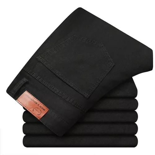 11714-170d89.webp 2026 Slim Fit Black Jeans for Men - Comfort Stretch Denim