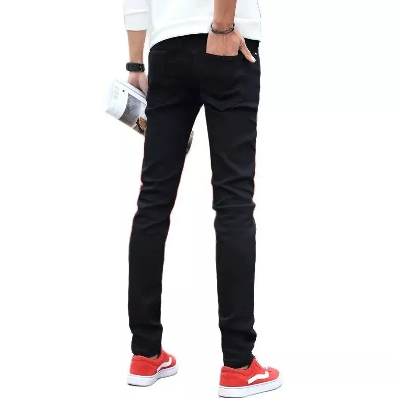 2023 Slim Fit Black Jeans for Men - Comfort Stretch Denim - Image 3