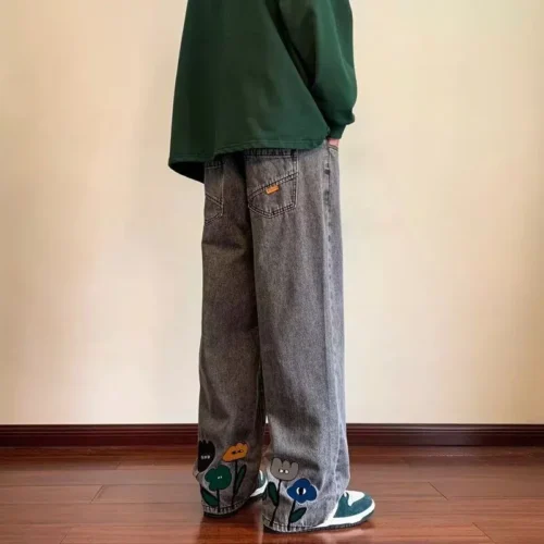 11727-288151.webp 2026 Vintage Y2K Floral Print Baggy Jeans for Men - Streetwear Wide-Leg Denim