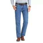 Men's Stretch Slim Fit Straight Jeans - Classic Cotton Denim Trousers