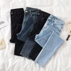 High Waist Skinny Stretch Pencil Jeans - Women's Spring/Summer Fashion