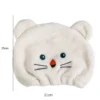 Adorable Animal-Themed Kids Hair Drying Towel Cap - Ultra-Soft Microfiber Quick Dry Turban