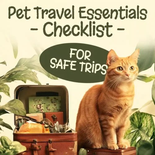 Pet Travel Essentials Checklist for Safe Trips | Printable Pet Travel Planner | Road Trip & Vacation Packing List for Dogs & Cats