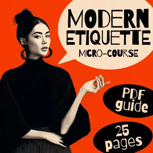 Modern Etiquette Micro-Course | Printable Digital Etiquette Guide | Texting, Social Media, RSVPs & Everyday Politeness Tips