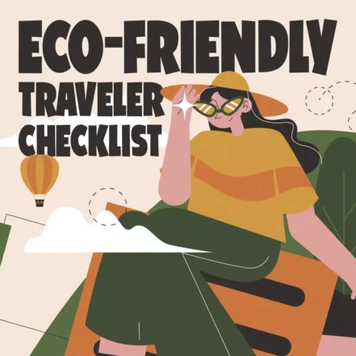 Eco-Friendly Traveler Checklist | Sustainable Travel Digital Download | Zero Waste Packing List, Green Travel Tips Guide