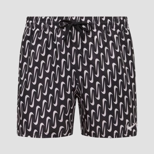 NIKE Swim Men’s Black Geometric Lace-Up Swim Trunks – Spring/Summer
