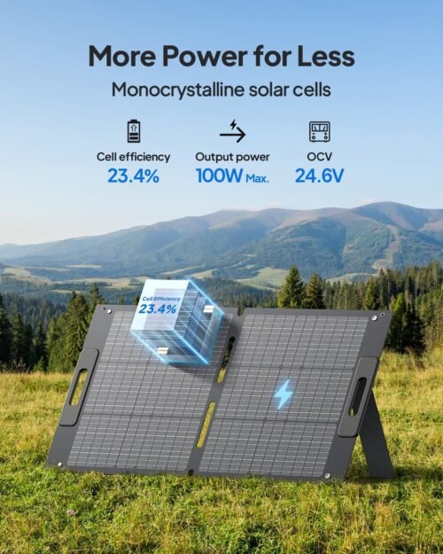100W Foldable Solar Panel for Portable Power Stations