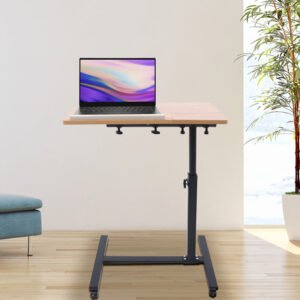 Adjustable 24 Inch Laptop Desk with 360° Rotating Top and Mobile Stand