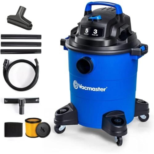 5 Gallon Wet Dry Shop Vacuum with Powerful Suction and Blower, 10ft Cord