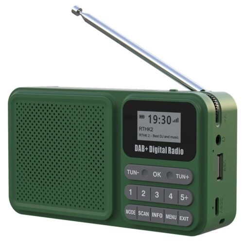 Solar-Powered Portable DAB/FM Radio with Bluetooth and MP3 Playback
