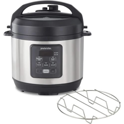 3-Quart 4-in-1 Electric Pressure Cooker with Slow Cook, Steam, Sauté & Rice Function
