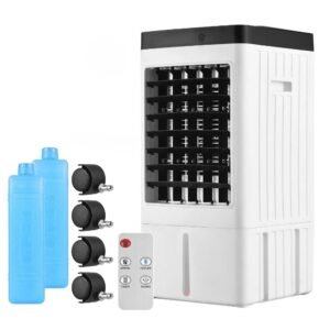 8L Portable Evaporative Air Cooler Fan with Remote Control and Humidifier - 65W