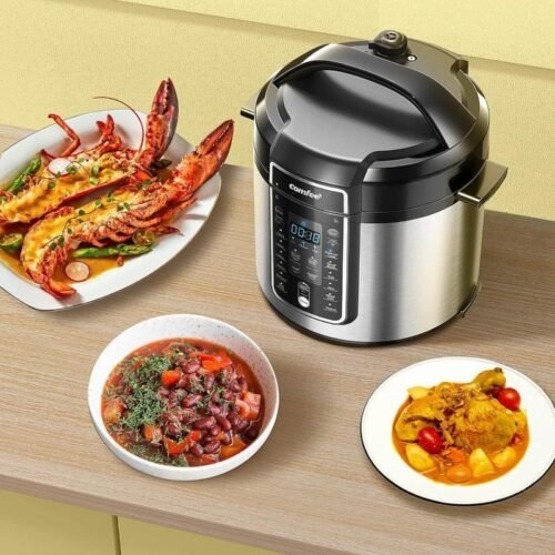 6 Quart Multi-Functional Pressure Cooker with 12 Presets, Slow Cooker & More