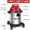 Powerful 5-Gallon Wet Dry Vacuum with Blower