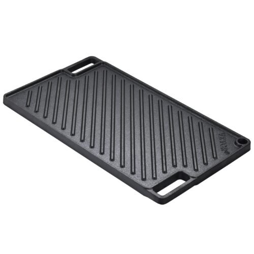 Reversible Pre-Seasoned Cast Iron Griddle with Non-Stick Surface for BBQ and Cooking