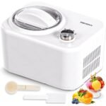 1 Quart Automatic Ice Cream Maker with Compressor, 3 Modes & Keep Cool Function
