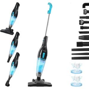 Corded Stick Vacuum Cleaner – 15KPa Suction, 12-in-1 Lightweight & Quiet