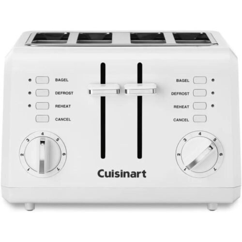 4-Slice Compact Toaster with Extra-Wide Slots & 7 Shade Settings