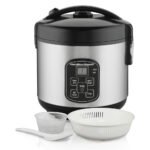 8-Cup Digital Programmable Rice Cooker & Steamer with Rinse Basket