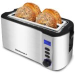 4-Slice Toaster with Extra Wide Slots, Countdown Timer & Bagel Function
