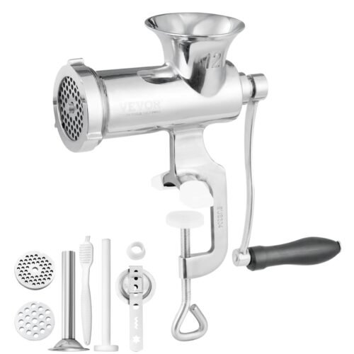 Manual Stainless Steel Meat Grinder with Clamp