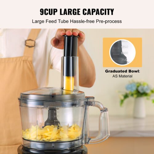 16753-88bd31.jpg 9-Cup Food Processor with 600W Motor for Chopping, Slicing & Dough Kneading