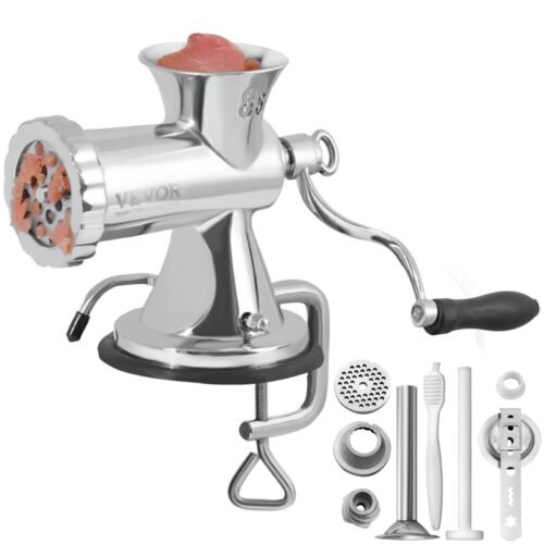 Manual Meat Grinder Stainless Steel with Suction Base & Table Clamp