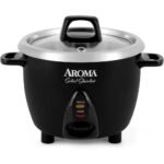 Compact Stainless Steel Rice Cooker & Warmer with One-Touch Operation – 3-Cup (Uncooked)