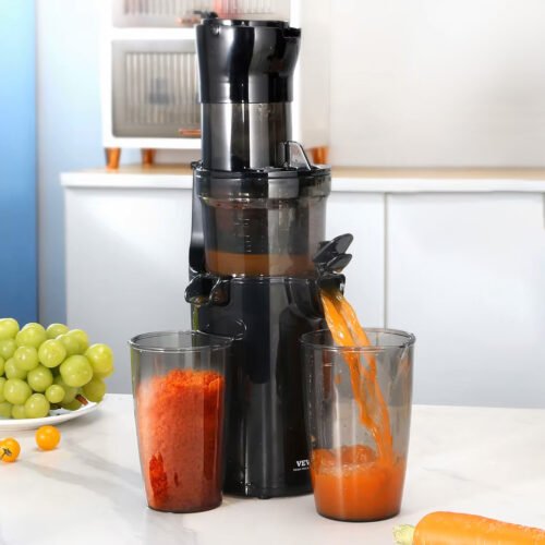 Cold Press Juicer Machine with Wide Chute & High Juice Yield, 200W Motor