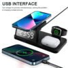 4-in-1 Wireless Charging Station with Alarm Clock for iPhone, Apple Watch & AirPods
