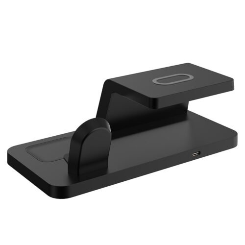 4-in-1 Wireless Charging Station with Alarm Clock for iPhone, Apple Watch & AirPods