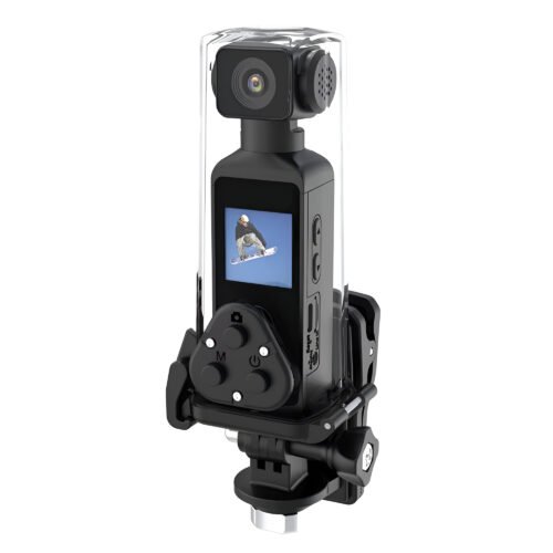 4K Mini Action Camera with WiFi, 270° Rotatable Lens & Waterproof Case