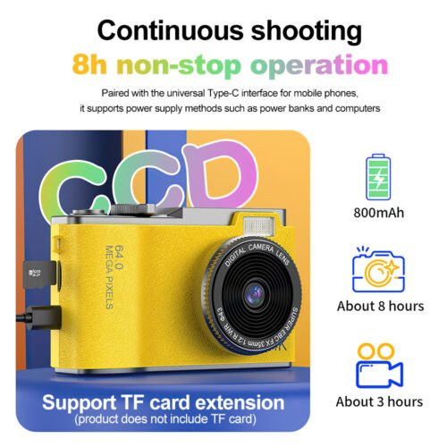 17157-00eb19.jpg Portable Digital Camera HD 1080P 64MP 16X Zoom Anti-Shake Photography Camera