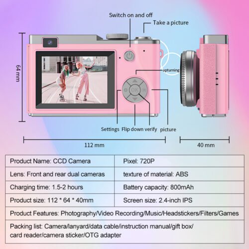 17157-d78ce7.jpg Portable Digital Camera HD 1080P 64MP 16X Zoom Anti-Shake Photography Camera