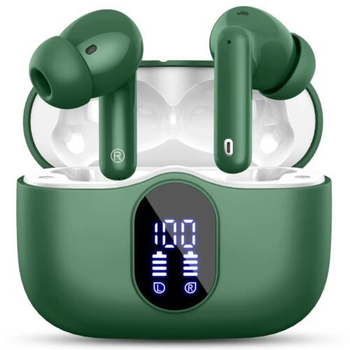 Wireless Earbuds with Bluetooth 5.3, 36H Playtime, 4 ENC Mics, LED Display
