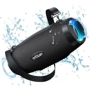 80W Bluetooth Speaker with Deep Bass, Waterproof, LED Lights – Portable Outdoor Boombox