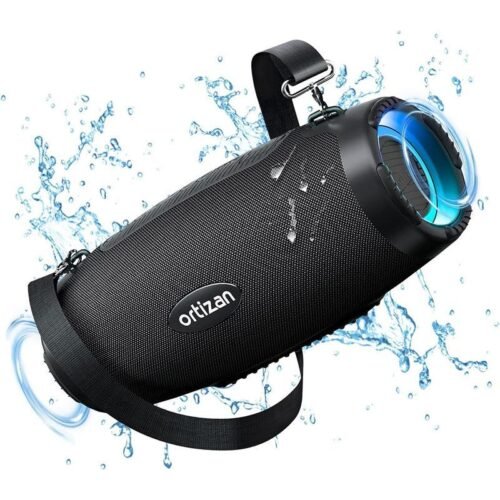 80W Bluetooth Speaker with Deep Bass, Waterproof, LED Lights – Portable Outdoor Boombox